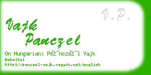 vajk panczel business card